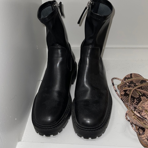 Zara platform boots. Zip. Size 37 aka 6.5 - Picture 1 of 2